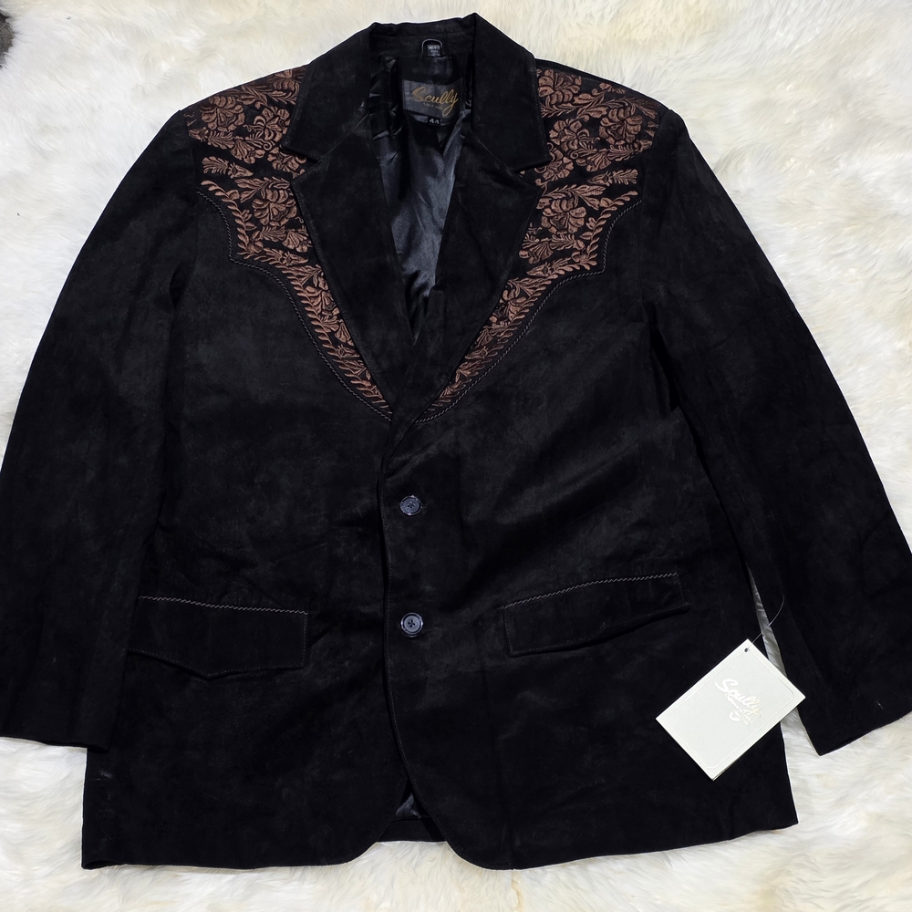 Scully Black and Brown Embroidered Blazer